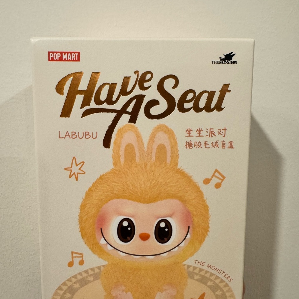 Pop Mart Labubu 'Have A Seat' Figurine - Cream